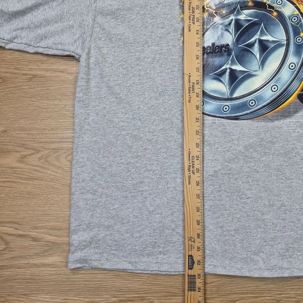 Vintage Pittsburgh Steelers T Shirt Mens 4XL Huge Graphic Logo Spellout Print